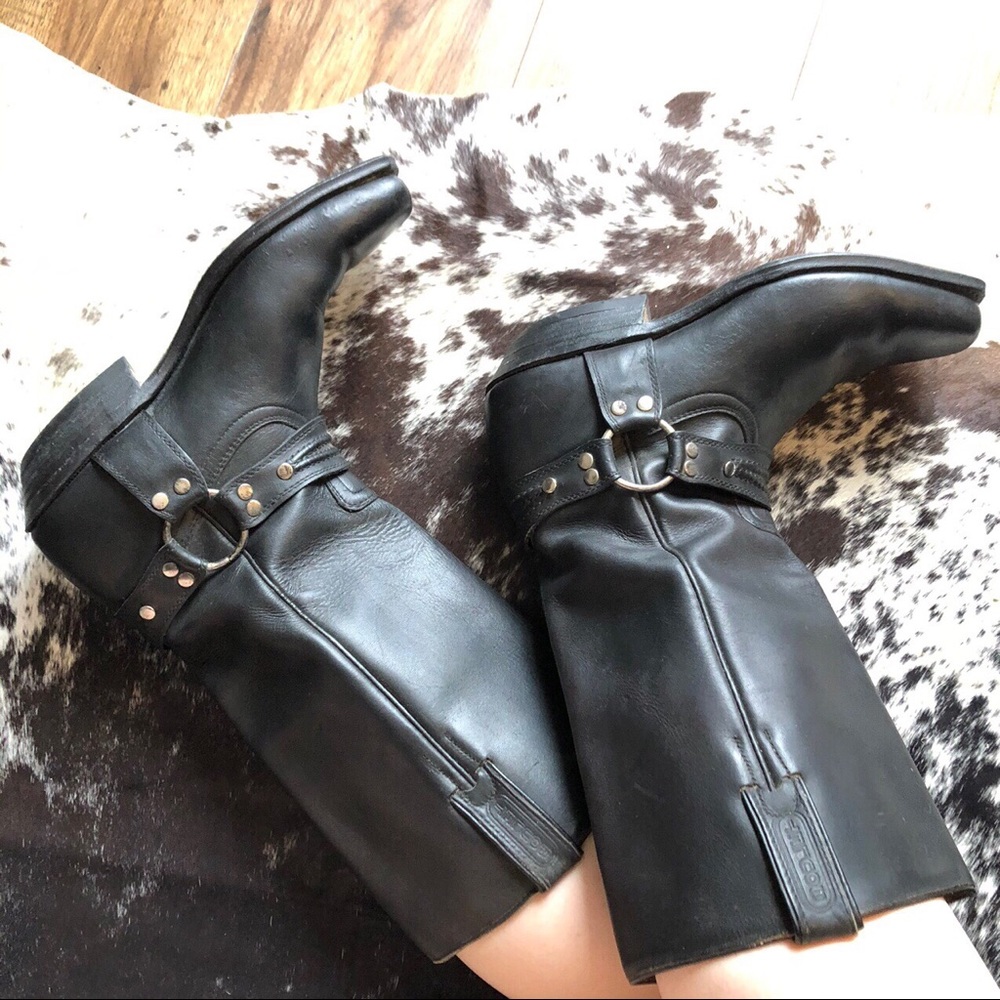 Vintage Cowboy boots with harness / riding boots